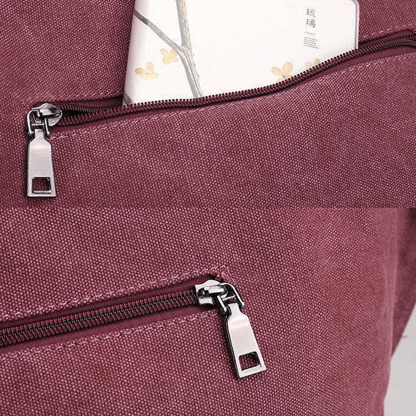 Chic Retro Canvas Large Handbag: Versatile Crossbody Style