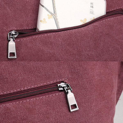 Chic Retro Canvas Large Handbag: Versatile Crossbody Style