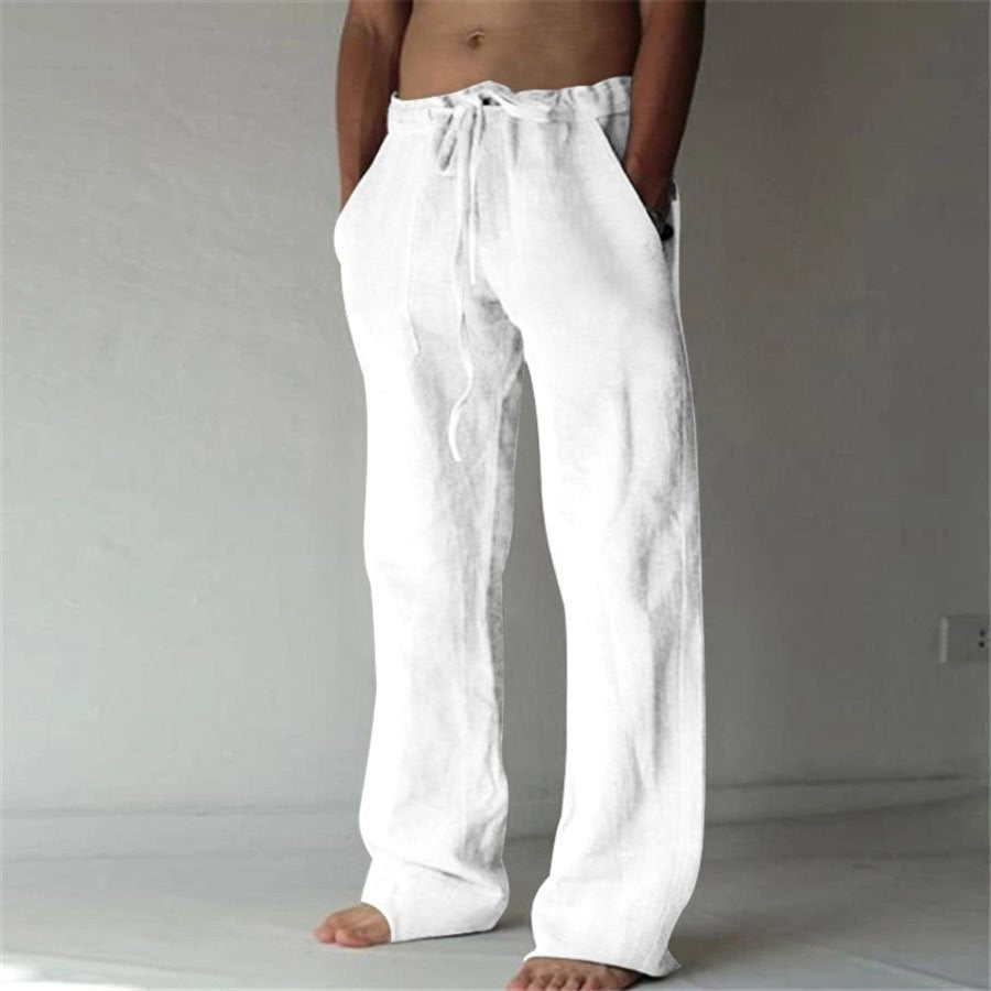 Adrian - Stylish Linen Leisure Trousers for Men in Solid Colors