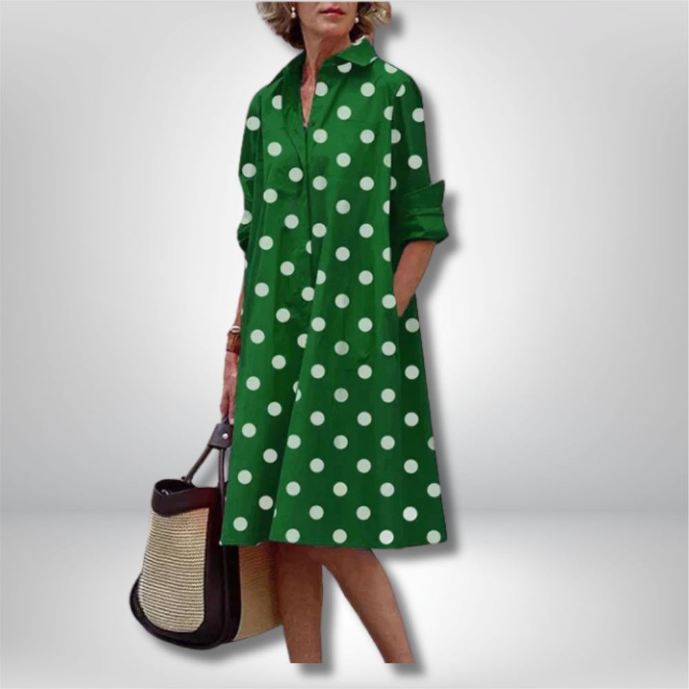 Anouk - Exquisite Cotton Dress for Timeless Elegance