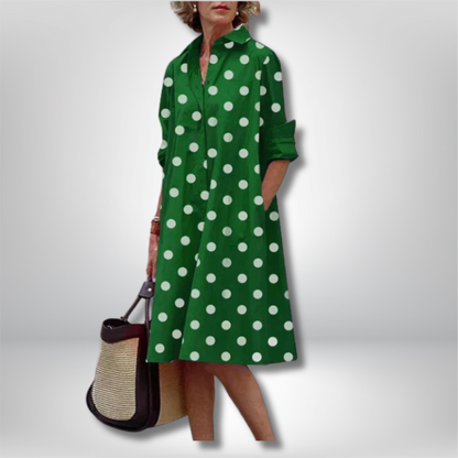 Anouk - Exquisite Cotton Dress for Timeless Elegance