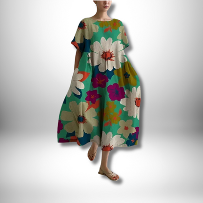 Chic Violet Floral Dress for Ultimate Comfort