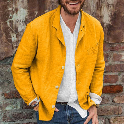 Grant - Relaxed Fit Cotton and Linen Jacket