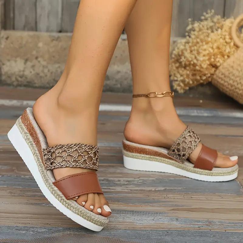 Serena | Chic Platform Wedge Sandals for Effortless Style