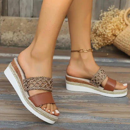 Serena | Chic Platform Wedge Sandals for Effortless Style