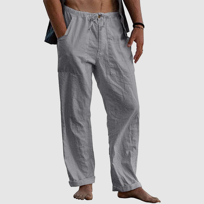 Men's Relaxed Fit Linen Beach Trousers by Adam - Perfect for Summer Adventures!