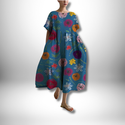 Chic Violet Floral Dress for Ultimate Comfort