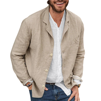 Grant - Relaxed Fit Cotton and Linen Jacket