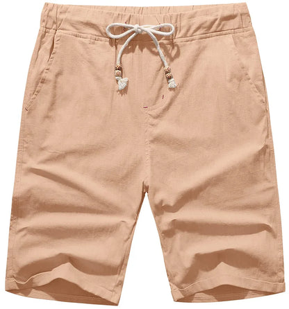 Alistair - Stylish Linen Beach Shorts for Men with Adjustable Drawstring