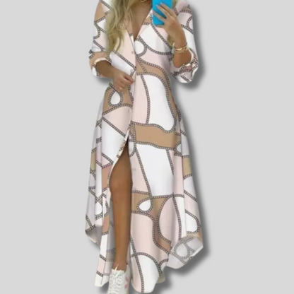 Taylor - Elegant Printed Maxi Beach Dress