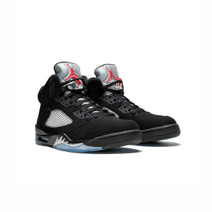 ShadowNova Flux-5 Retro High-Top Sneaker | Black Mesh Panel Court Style