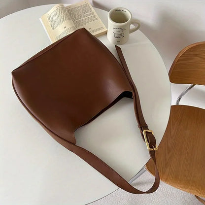 Chic Minimalist Leather Shoulder and Crossbody Bag for Women