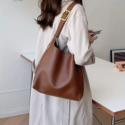 Chic Minimalist Leather Shoulder and Crossbody Bag for Women