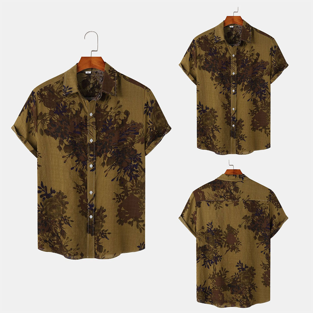 Eduardo - Stylish Floral Print Shirt for Men