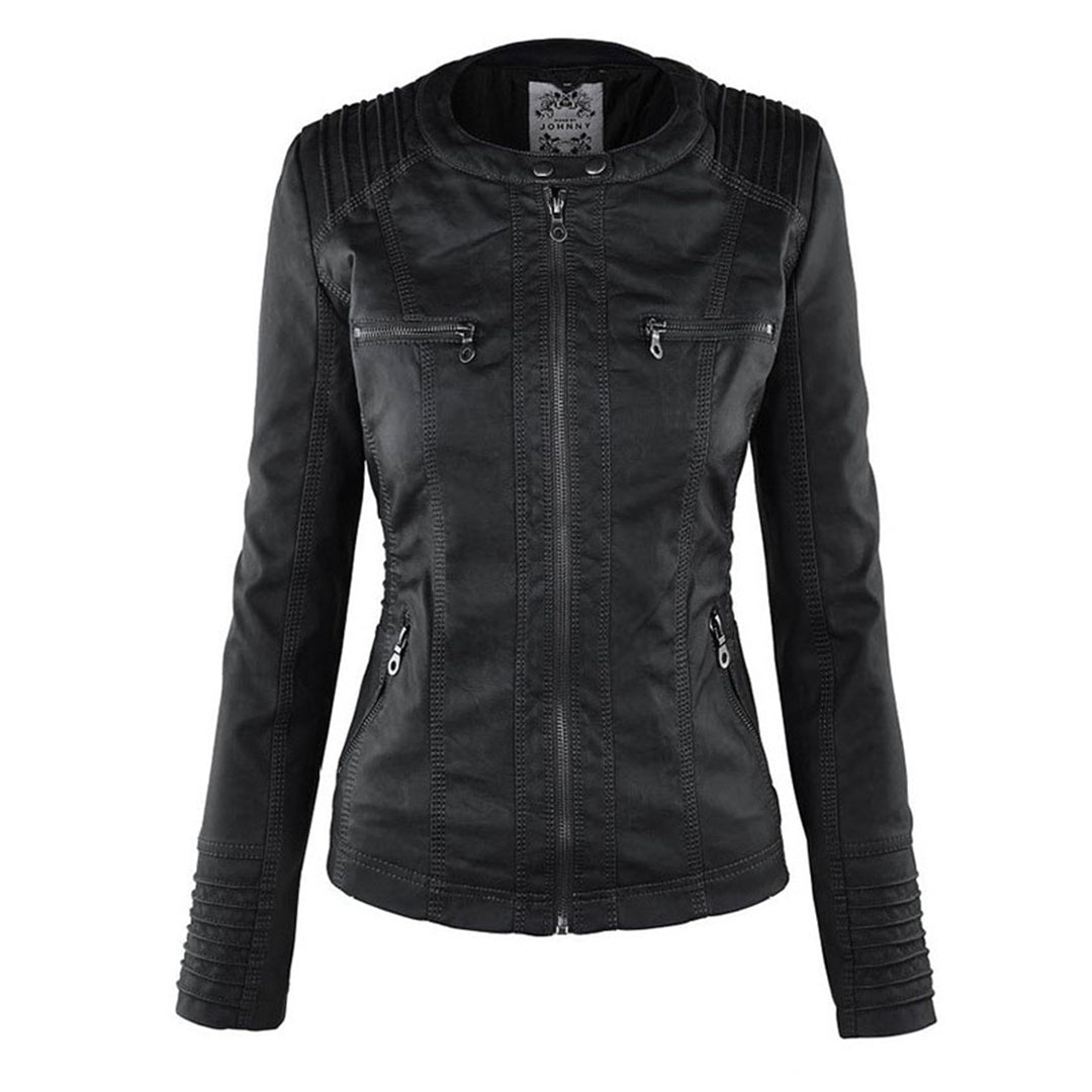 Chic Marlee Women's Vegan Leather Jacket