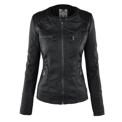 Chic Marlee Women's Vegan Leather Jacket