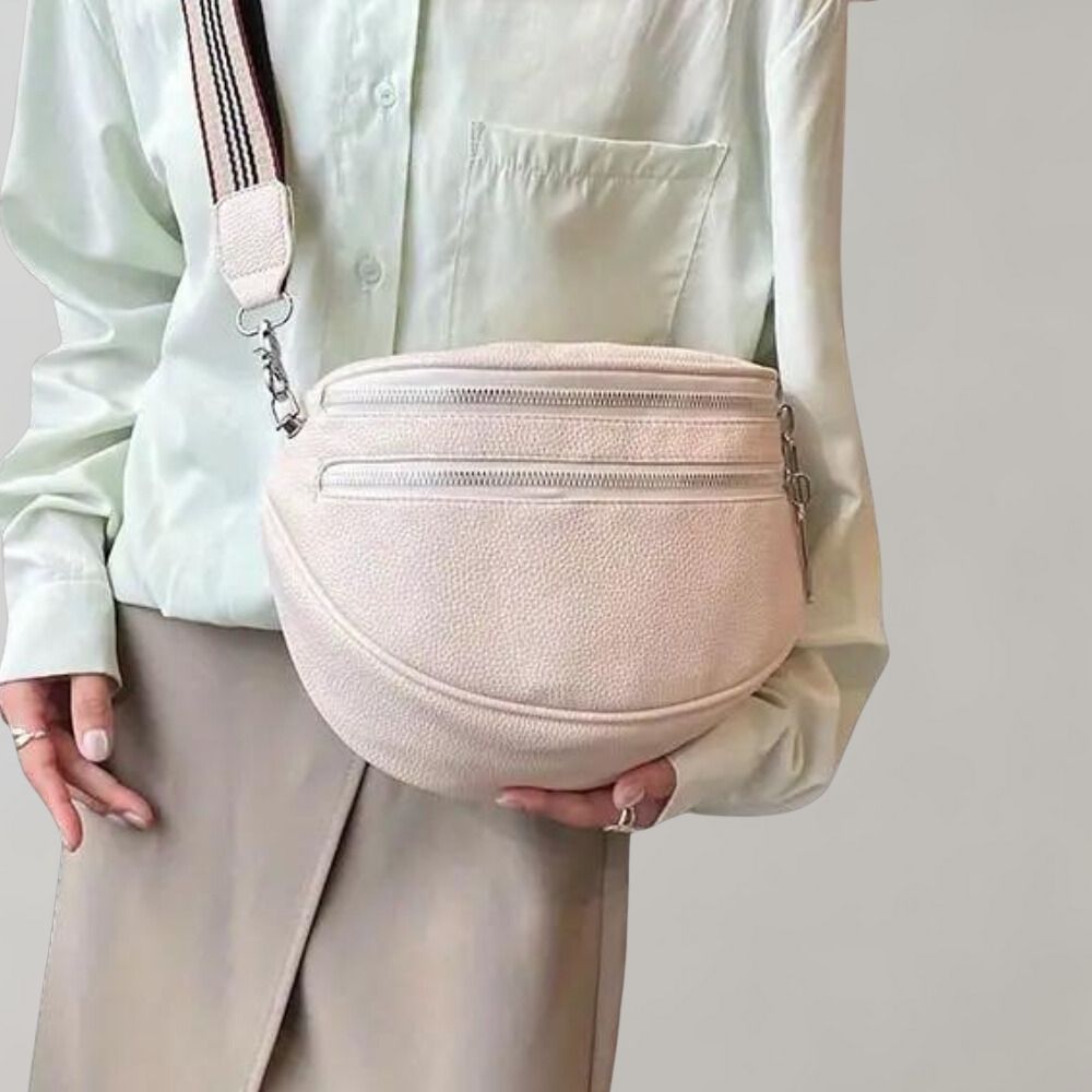 Chic Double-Zip Crossbody Bag for Effortless Style