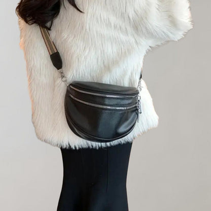 Chic Double-Zip Crossbody Bag for Effortless Style