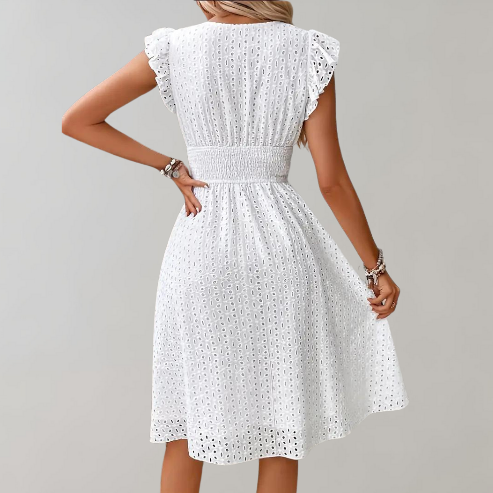 Nyla - Perfectly Chic Short White Dress for Your Summer Adventures