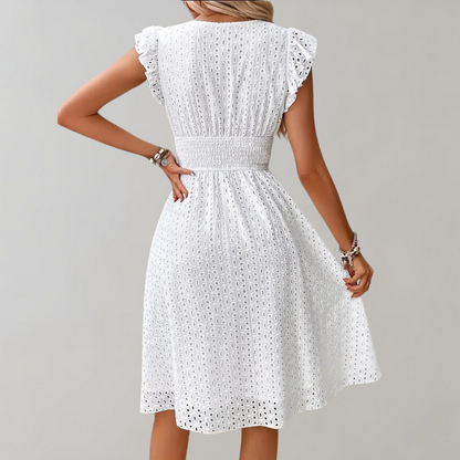 Nyla - Perfectly Chic Short White Dress for Your Summer Adventures