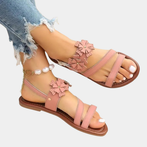 Step into Elegance with Indira - Chic Flat Sandals for Women