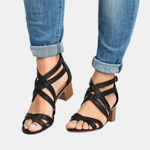 Stylish Women's Stacked Heel Sandals for Effortless Chic