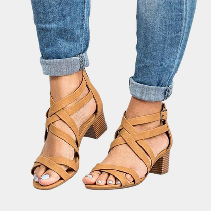 Stylish Women's Stacked Heel Sandals for Effortless Chic