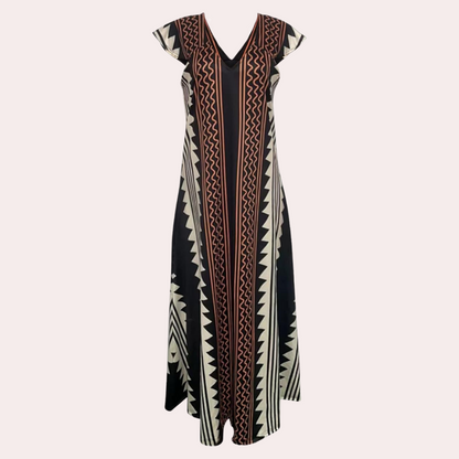 Carla - Stunning Women's Bohemian Maxi Dress Featuring a Chic Geometric Design