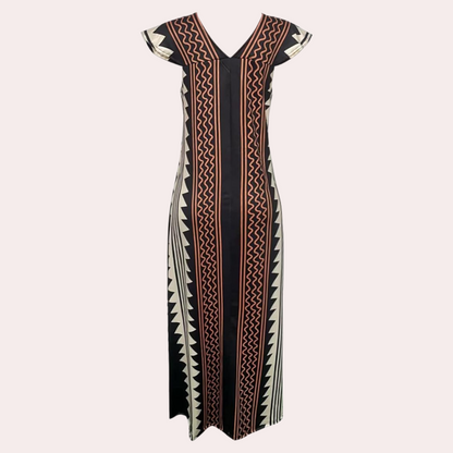 Carla - Stunning Women's Bohemian Maxi Dress Featuring a Chic Geometric Design