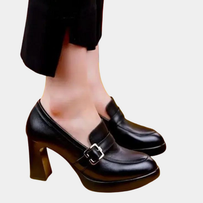 Elevate Your Style with Our Women's Chic High-Heel Shoes – Sleek Pointed Toe Design, 6-8 cm Heel, Luxurious Cushioned Insole – Perfect for Formal Occasions and Professional Wear, Available in Stunning Black and Red