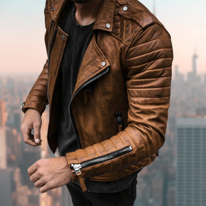 Stylish Gilbert Leather Biker Jacket for Bold Adventures