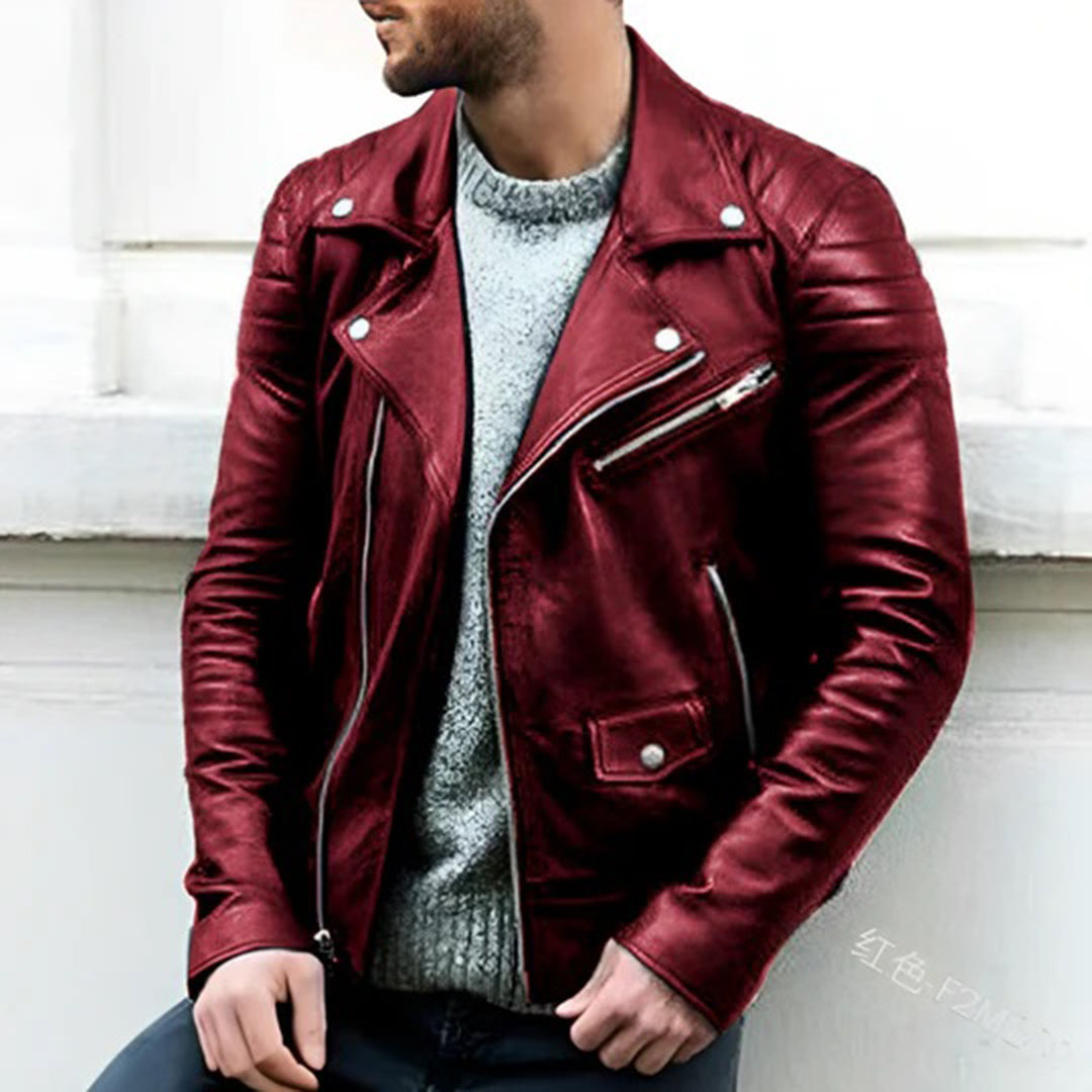 Stylish Gilbert Leather Biker Jacket for Bold Adventures