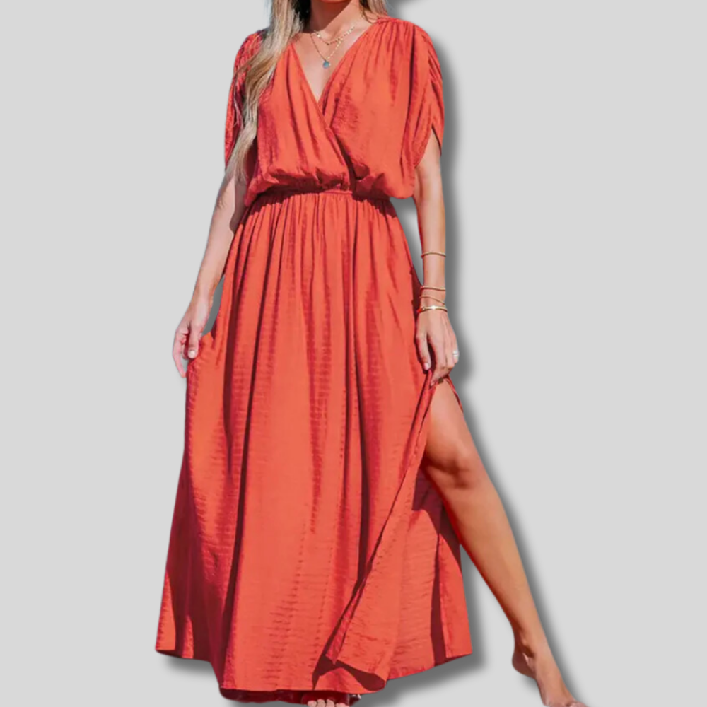 Catalina - Chic Orange Maxi Dress for Women