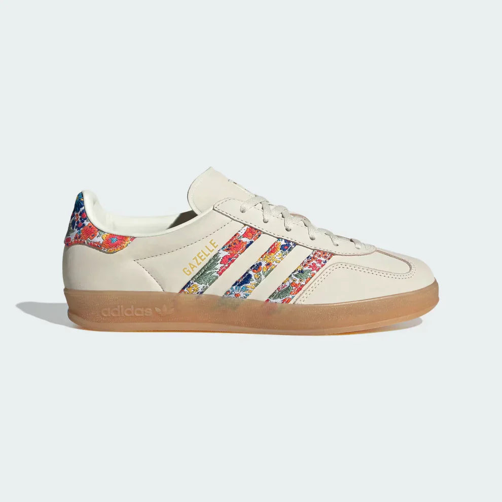 FloraKraft Indoor Bloom Retro Trainer – Cream Floral Gum Sole Sneaker