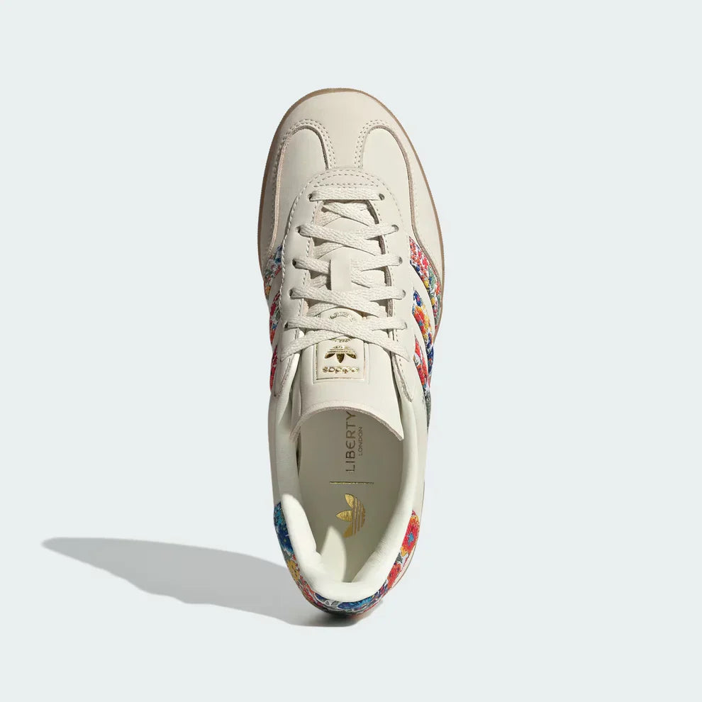 FloraKraft Indoor Bloom Retro Trainer – Cream Floral Gum Sole Sneaker