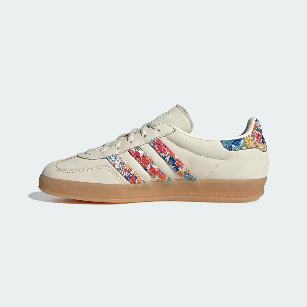 FloraKraft Indoor Bloom Retro Trainer – Cream Floral Gum Sole Sneaker