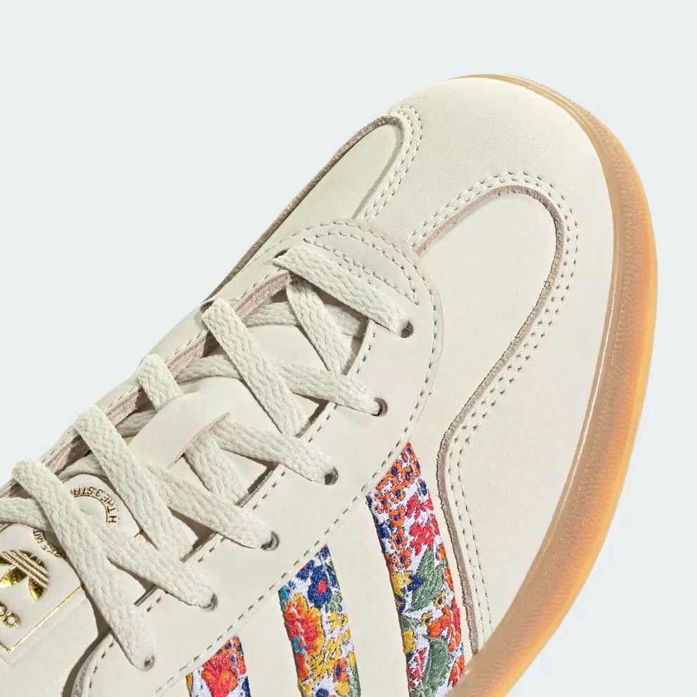 FloraKraft Indoor Bloom Retro Trainer – Cream Floral Gum Sole Sneaker