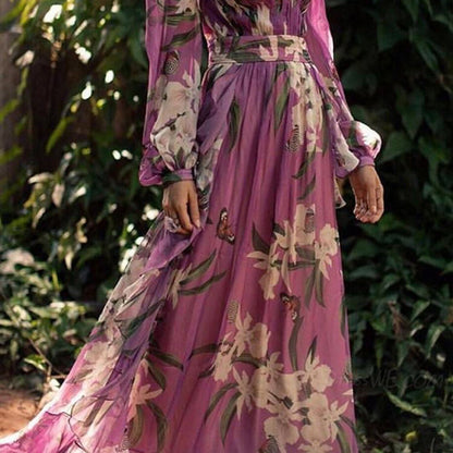 Camila - Stunning Women's Purple Maxi Dress for Elegant Occasions