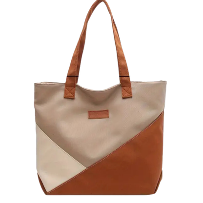 Chic Vintage Colourblock Tote Bag - A Stylish Statement Piece!