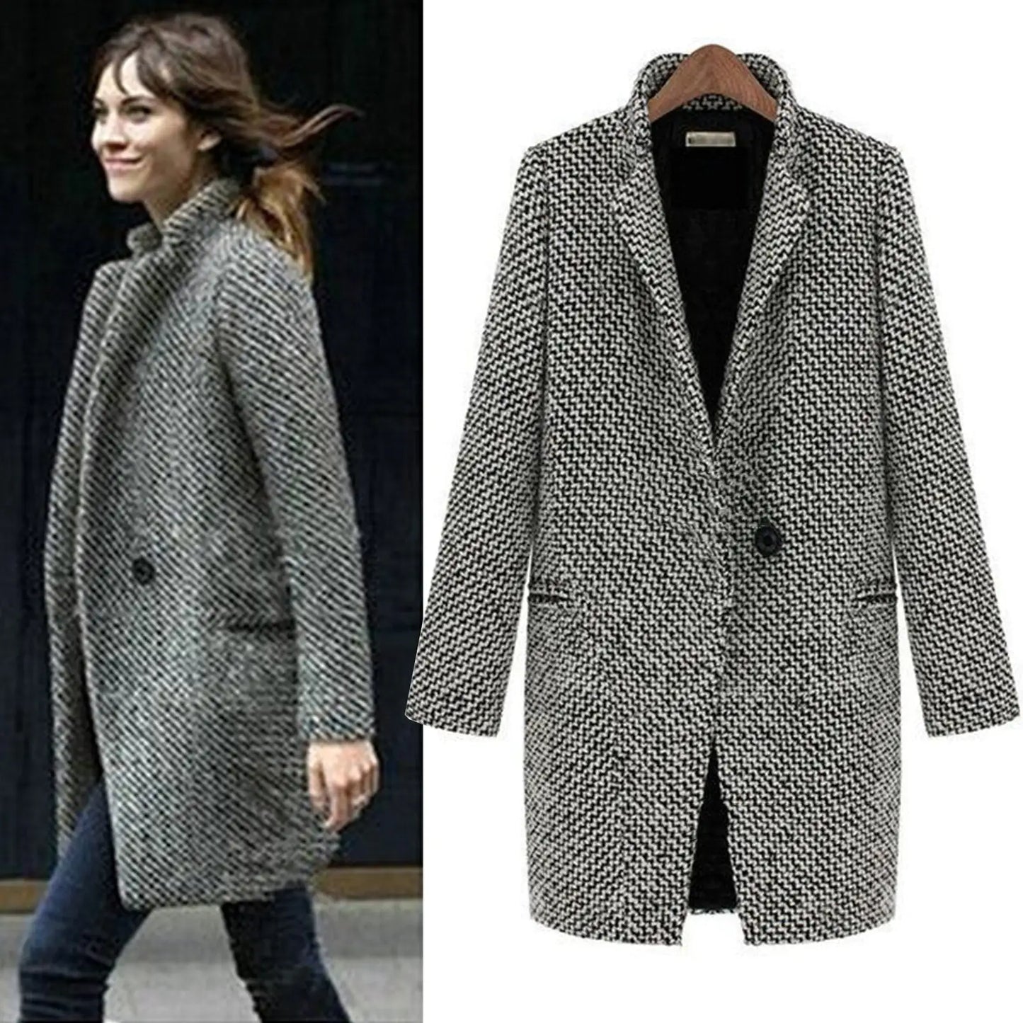 Jone - Chic Long Coat for Stylish Women