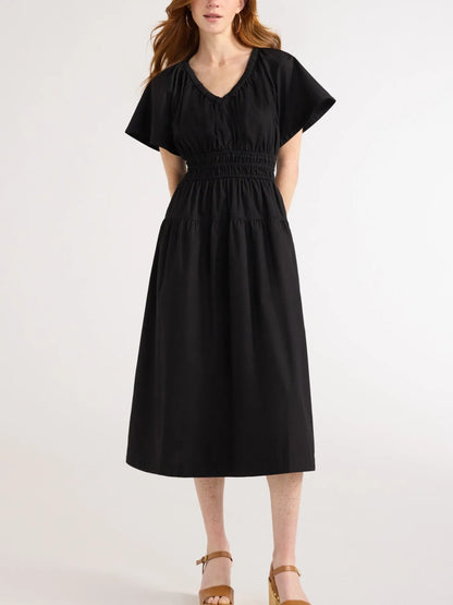 Denivie® – Women's Lightweight Denim Tiered Midi Dress