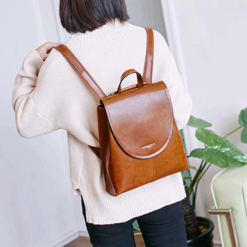 Chic CityStyle Women's Leather Backpack - Fashionable, Versatile, and Built to Last