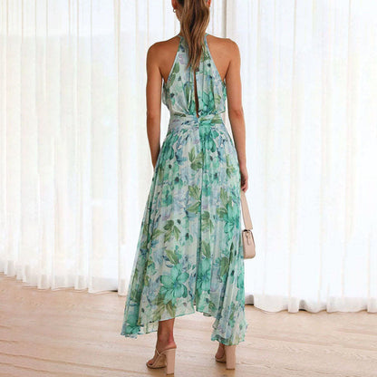 Sienna - Vibrant Green Floral Maxi Dress