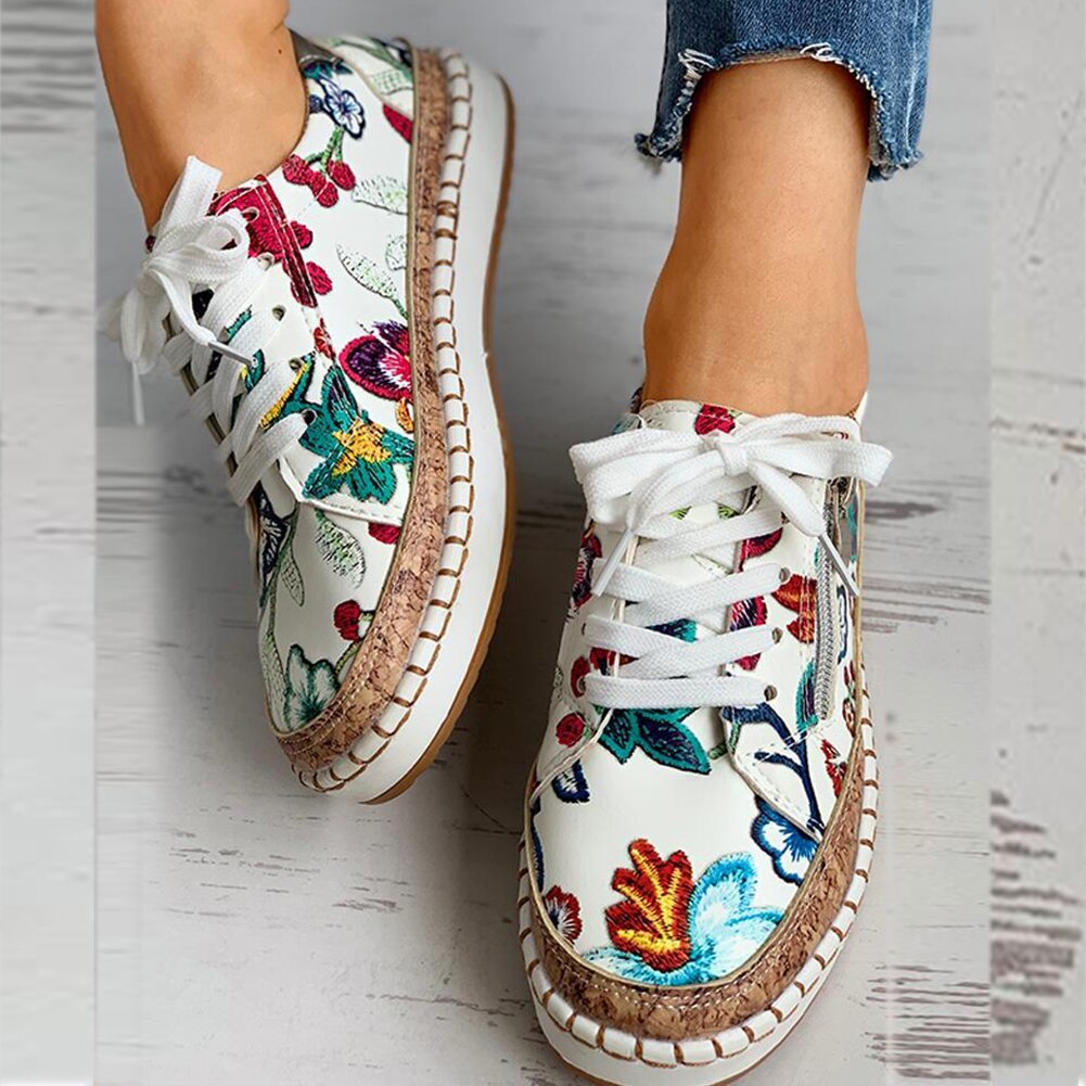 Florafit - Stylish Ergonomic Floral Print Shoes for Comfort and Style
