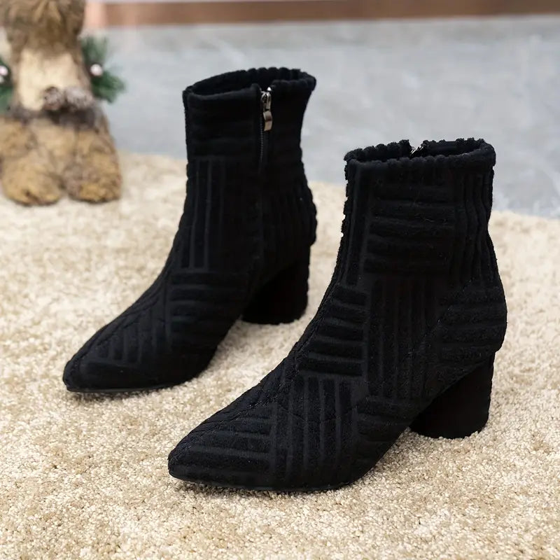 Chic Women's Color Block Heeled Boots for Every Occasion