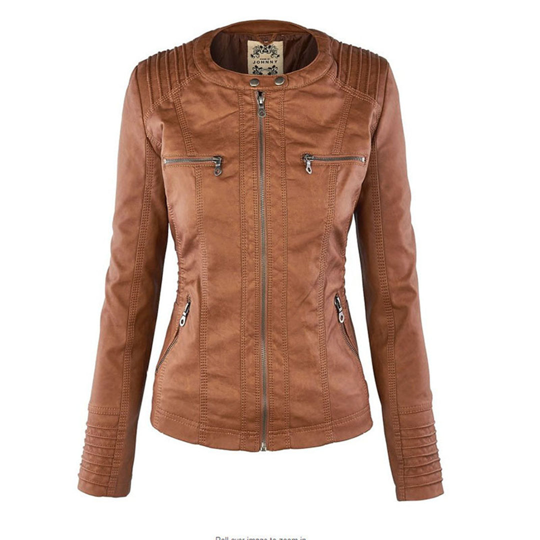 Chic Marlee Women's Vegan Leather Jacket