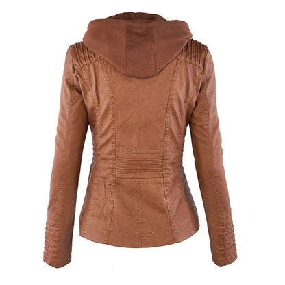Chic Marlee Women's Vegan Leather Jacket