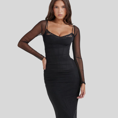 Marisa | Chic Black Dress for Women | Stylish & Cozy Elegance
