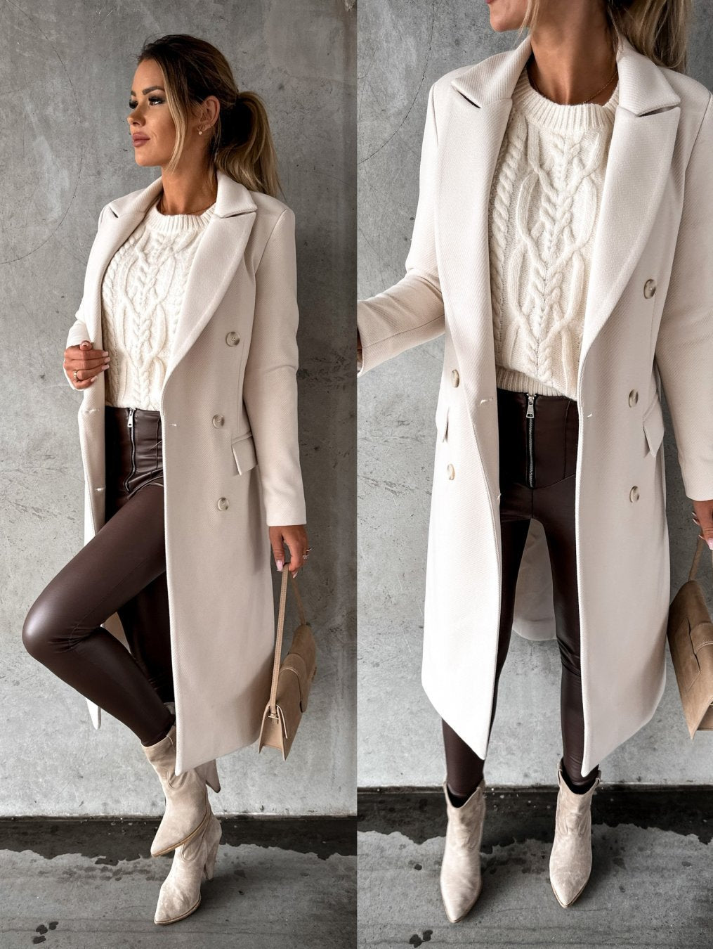 Walcey - Chic and Stylish Long Trench Coat for Women