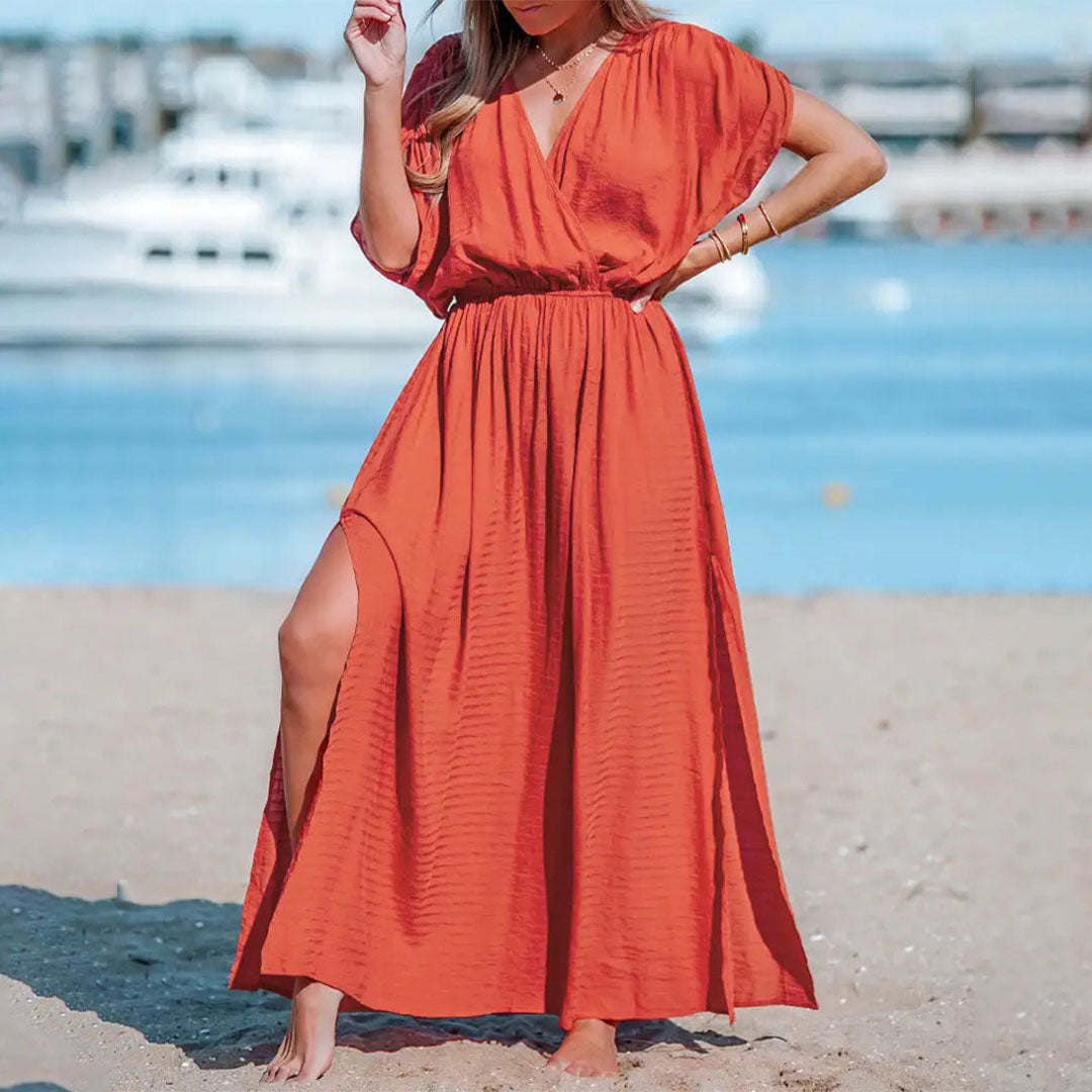 Catalina - Chic Orange Maxi Dress for Women